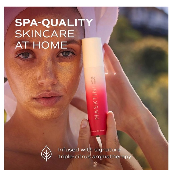 Masktini Metal Head - Gold Brightening Face Mask - Picture 5 of 6